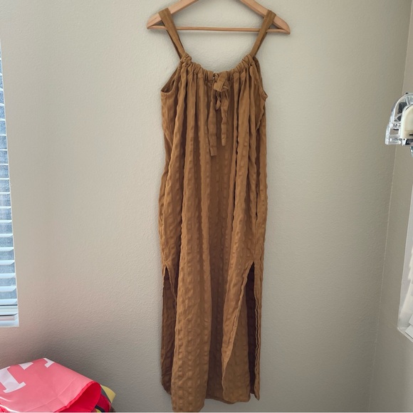 Mara Hoffman Swim Lexi Woven Cotton Midi Dress Trench Tan Brown Size Small - Picture 11 of 14
